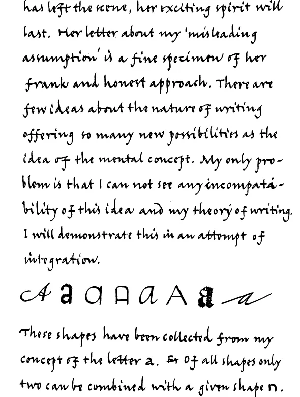 Варианты формы буквы a из Letterletter 4